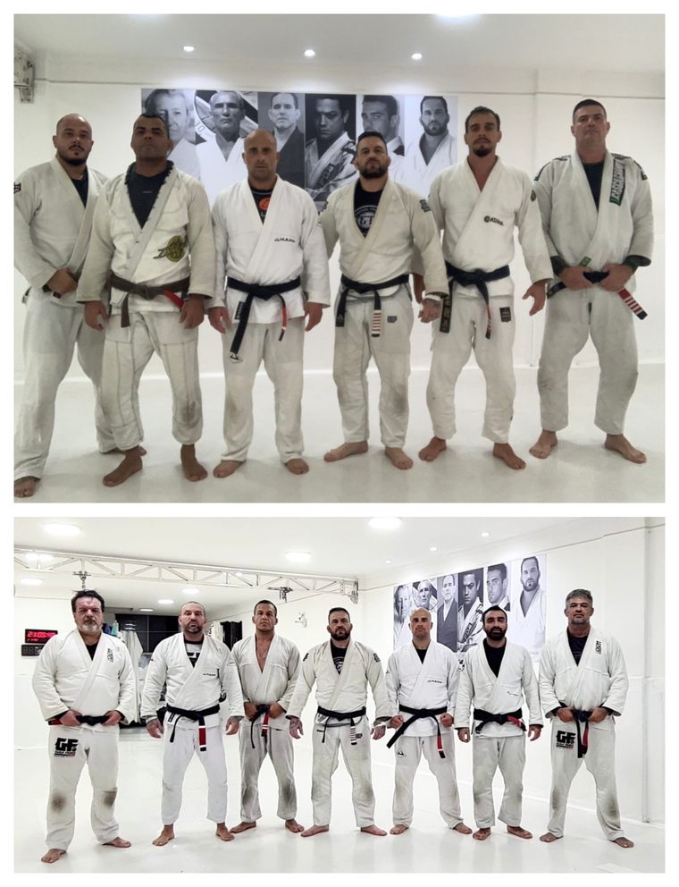 Cinturones negros con el Mestre Guga Fraga en XCOACH Pirituba (Brasil)